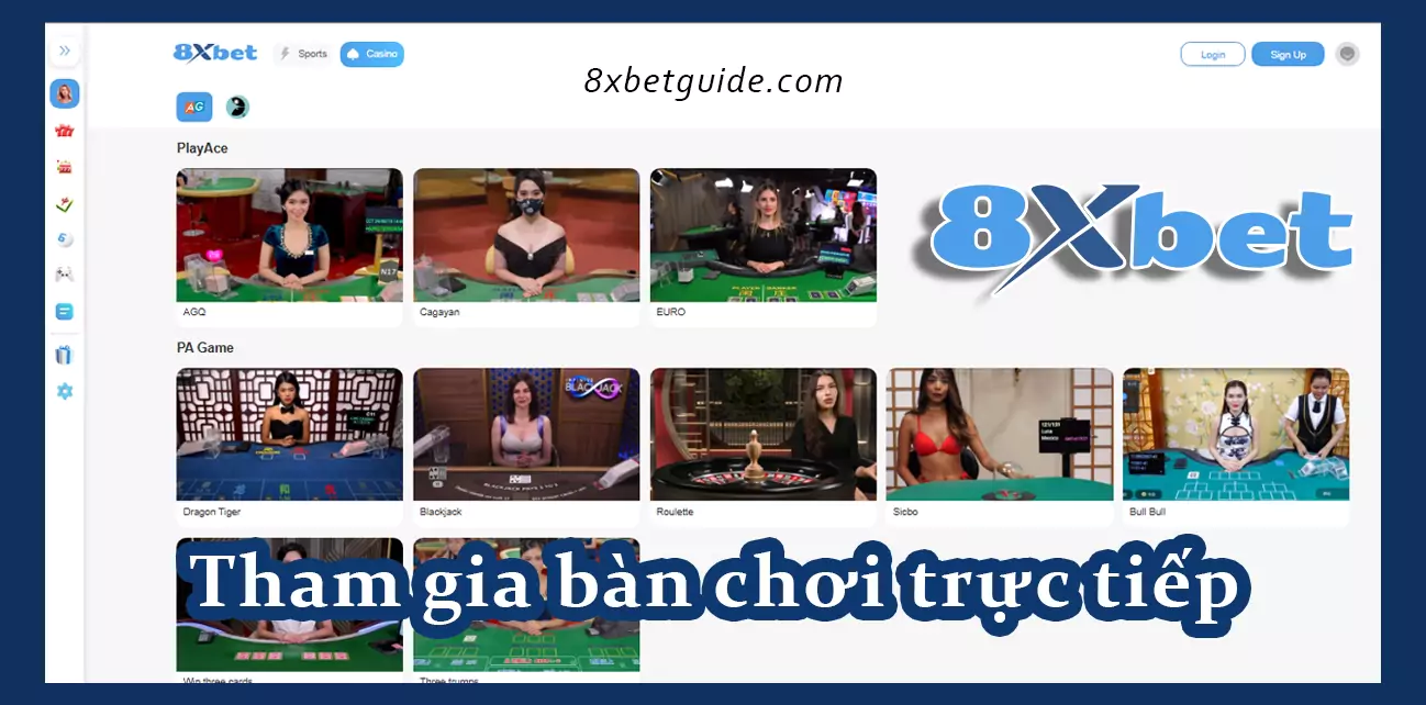 Sòng bạc trực tiếp thú vị mỗi ngày với 8xbet